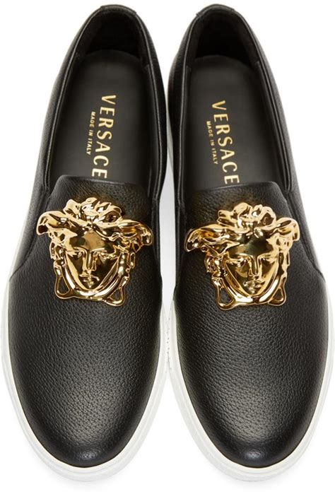 versace leather shoe men|Versace medusa shoes men's.